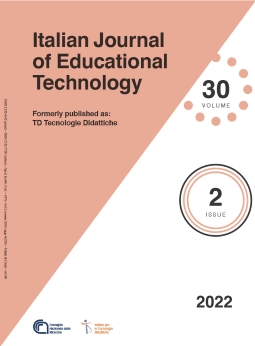 Italian Journal of Educational Technology (Cover) Volume 30 Issue 2 - 2022
